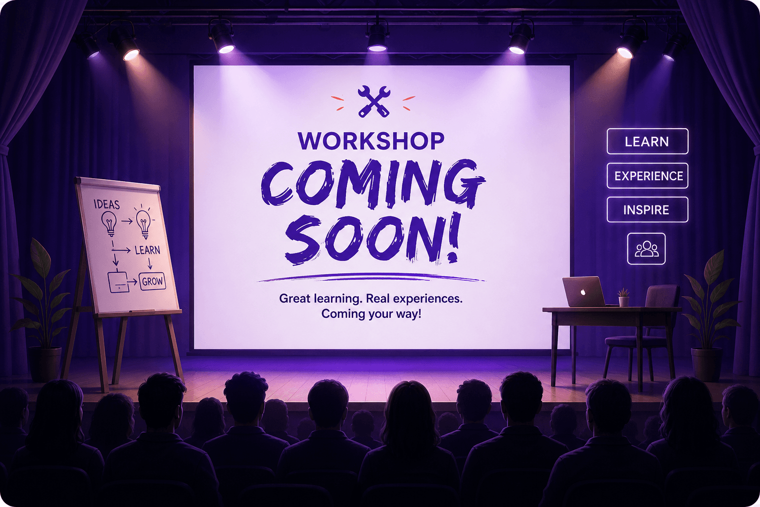 Workshop coming soon — stage and audience